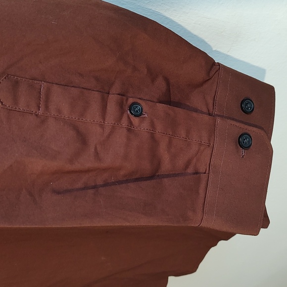 Express Men's Extra Slim Brown Shirt Size M - Picture 3 of 7